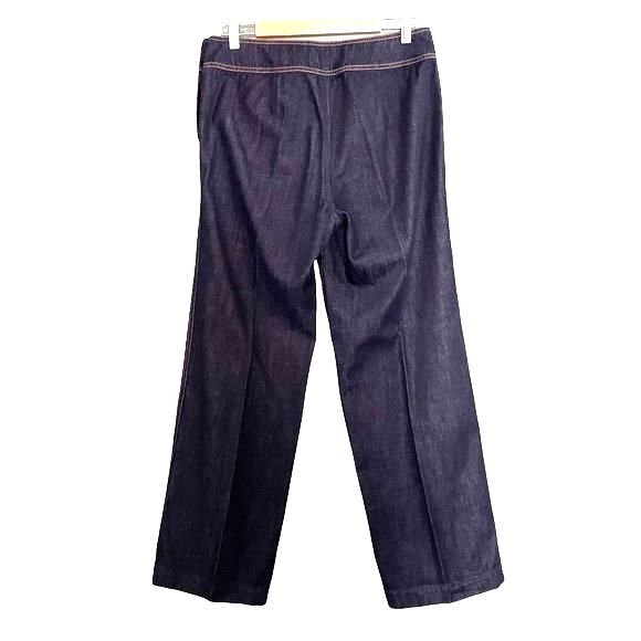 LRL Ralph Lauren Wide Leg Sailor Jeans Side Button Dark Wash Womens Size 10 | 30 - Picture 2 of 6